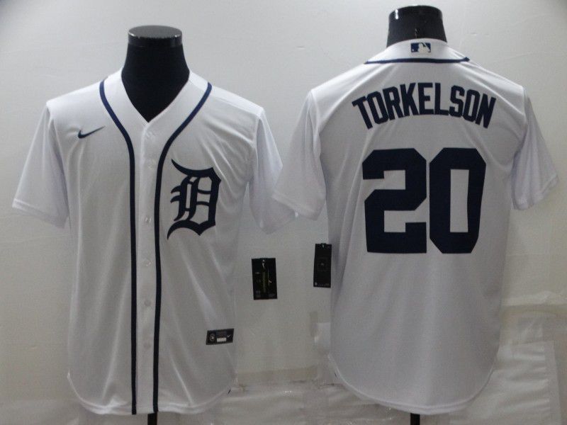 Men Detroit Tigers 20 Torkelson White Game Nike 2022 MLB Jersey